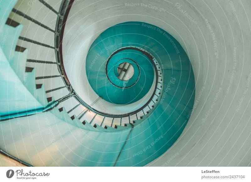 snail or staircase Design Tourism Interior design Art Architecture Hvide Sands Denmark Tower Lighthouse Tourist Attraction Concrete Wood Steel Old Esthetic