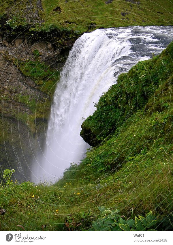 Skaftafell National Park 02 Iceland Environmental protection Skaftafell national park Untouched Green Meadow Europe Water Waterfall Nature Power Energy industry