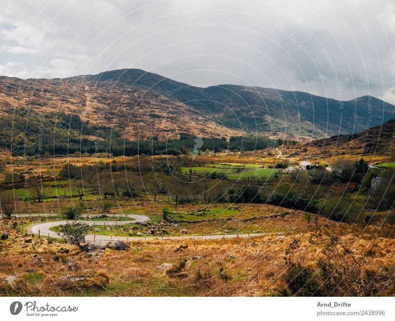 Ireland - Black Valley Nature Landscape Sky Clouds Spring Summer Beautiful weather Plant Tree Meadow Field Forest Hill Rock Mountain Canyon