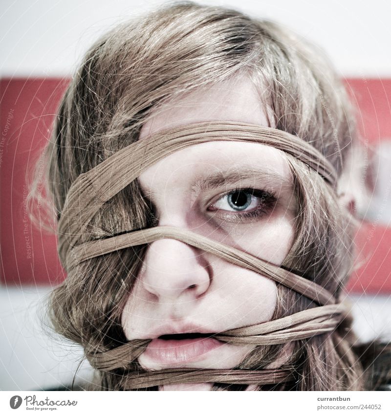 heads will roll.... Mirror Esthetic Emotions Mysterious Hair and hairstyles Tights Stockings Eyes Woman my hair is tights! Red White Blue Bathroom mirror