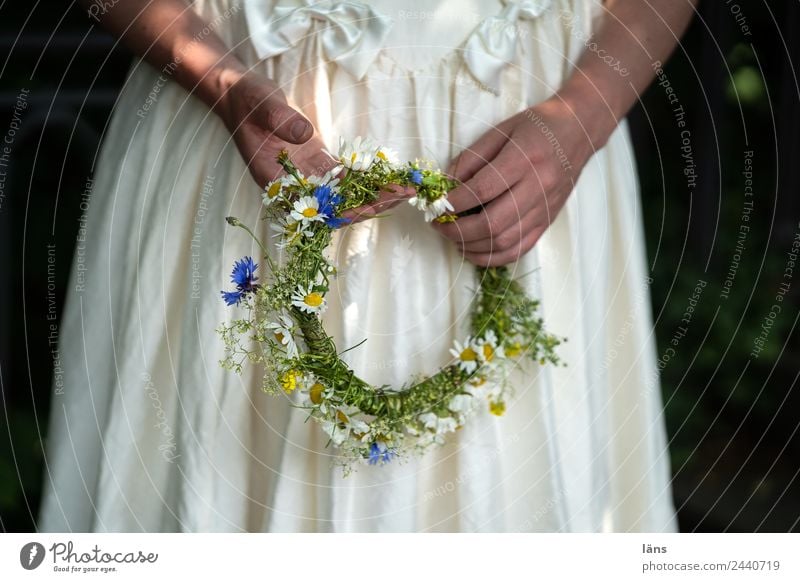 Flower wreath l UT Dresden Dress hands flowers Wreath Woman