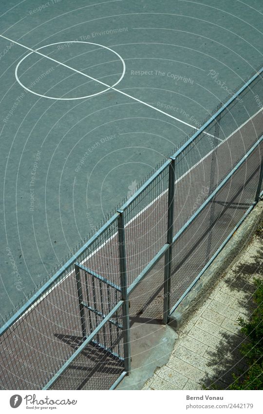 sports field Sports Sporting Complex Bright Marker line Places Circle Geometry West Jerusalem Israel Fence Gate Wire White Line Bushes Lanes & trails Flashy