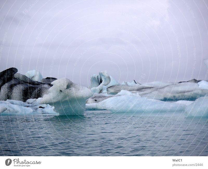 Glacial lake 02 Iceberg Mountain lake Vatnajökull glacier Watercraft Iceland Environmental protection National Park Untouched Europe Nature Power