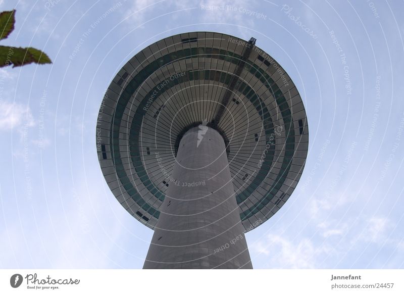 View upwards 2 Frankfurt Clouds Architecture Tall Looking Television tower