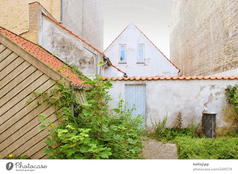 sønderborg Village Old town Wall (barrier) Wall (building) Facade Roof Eaves Living or residing Window Trash container Car door Interior courtyard Gable Denmark