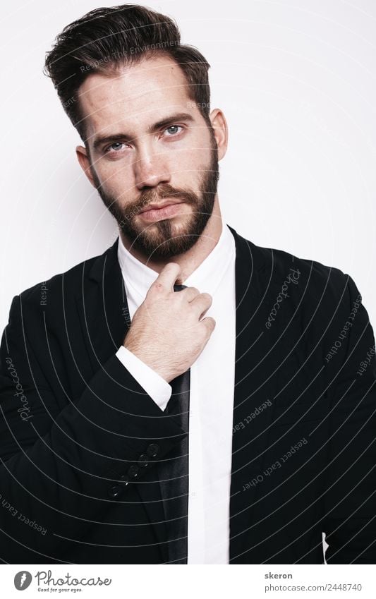 stylish guy with beard in business office suit Elegant Style Beautiful Personal hygiene Hair and hairstyles Birthday Student Teacher Office work Workplace