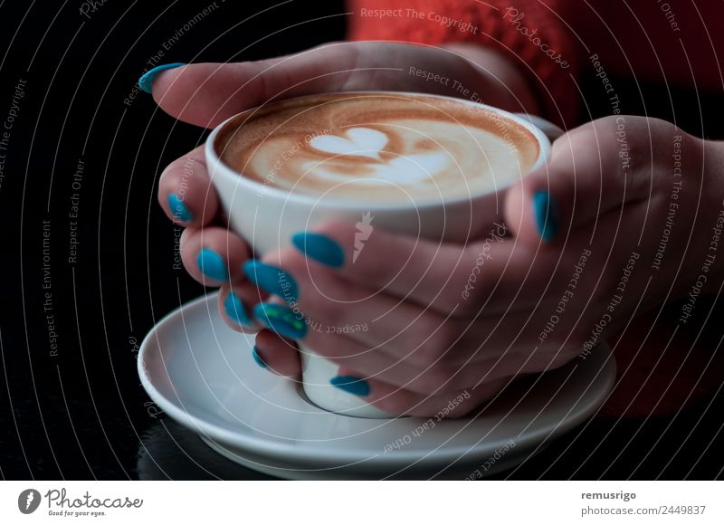 Hands holding a coffee cup with heart shape Beverage Coffee Espresso Design Heart Fresh Hot Brown Romania Timisoara Aromatic Café Caffeine Cappuccino cream