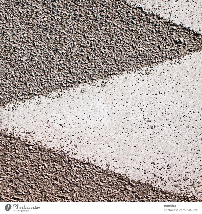 tokens Sign Signs and labeling Asphalt Triangle Arrow Gray White Exterior shot Close-up Detail Pattern Deserted Prongs Background picture Copy Space Geometry