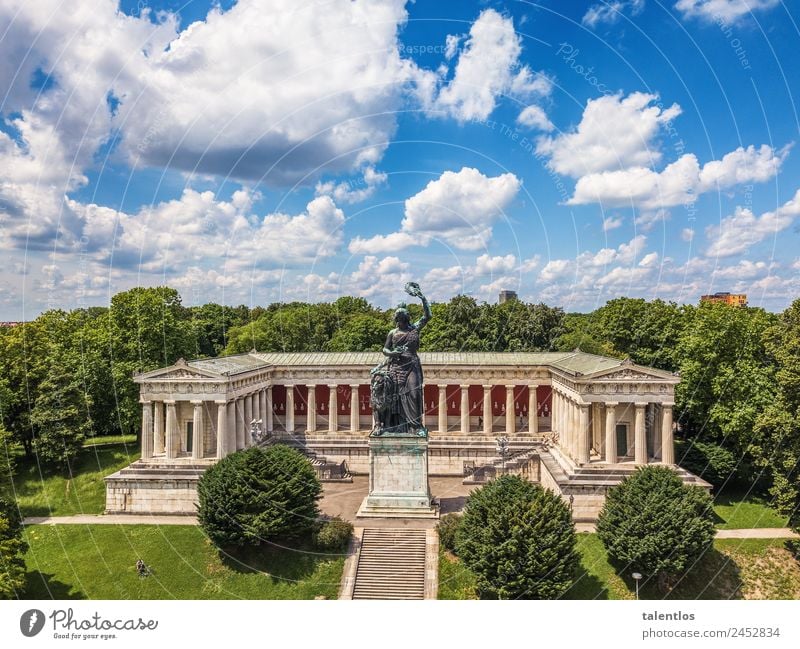 Bavaria Work of art Sculpture Architecture Munich Theresienwiese Germany Capital city Downtown Deserted Manmade structures Tourist Attraction Landmark Monument