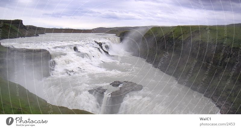 Water en masse 03 Godafoss Iceland Environmental protection National Park Untouched Europe Waterfall Nature Power Energy industry