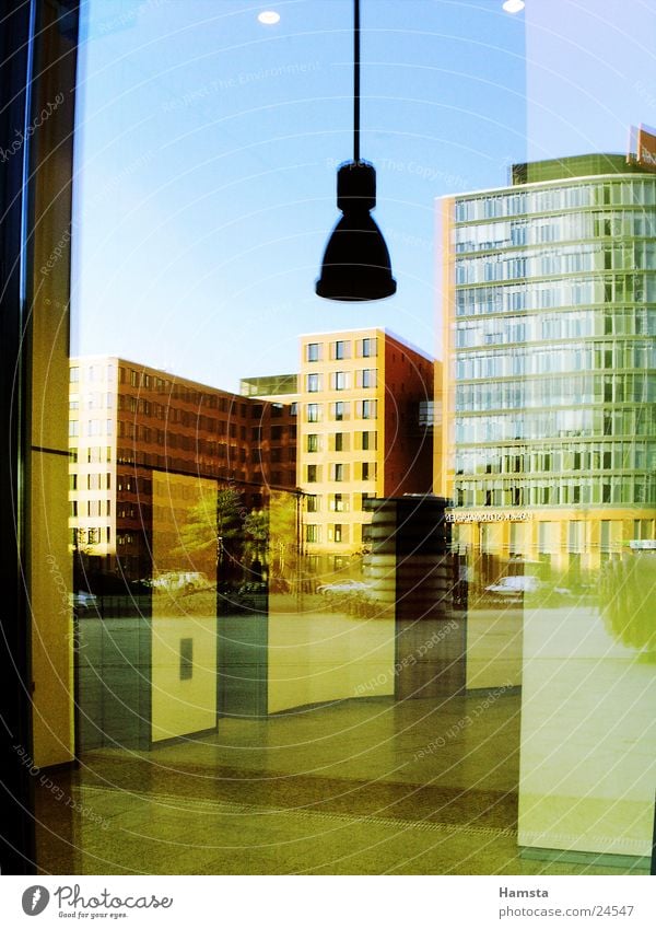 Glass and Light Reflection House (Residential Structure) Building Facade Window Potsdamer Platz Architecture Colour Modern Graffiti Berlin