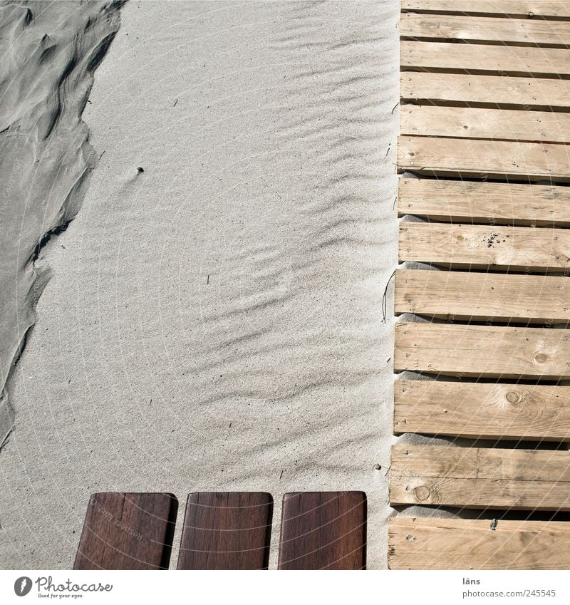 Spiekeroog Noble and... Beach Environment Landscape Sand Lanes & trails Wood Brown Footbridge Wooden board Colour photo Exterior shot Detail Pattern