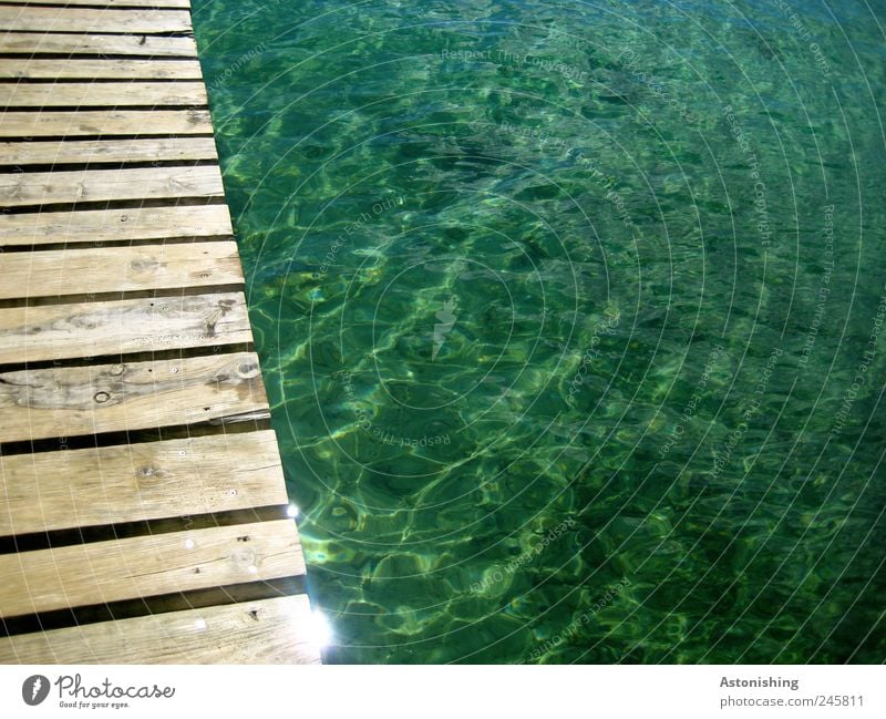 footbridge Environment Water Weather Beautiful weather Waves Coast Ocean Cold Wet Blue Brown Vacation & Travel Croatia Medulin Mediterranean sea Green