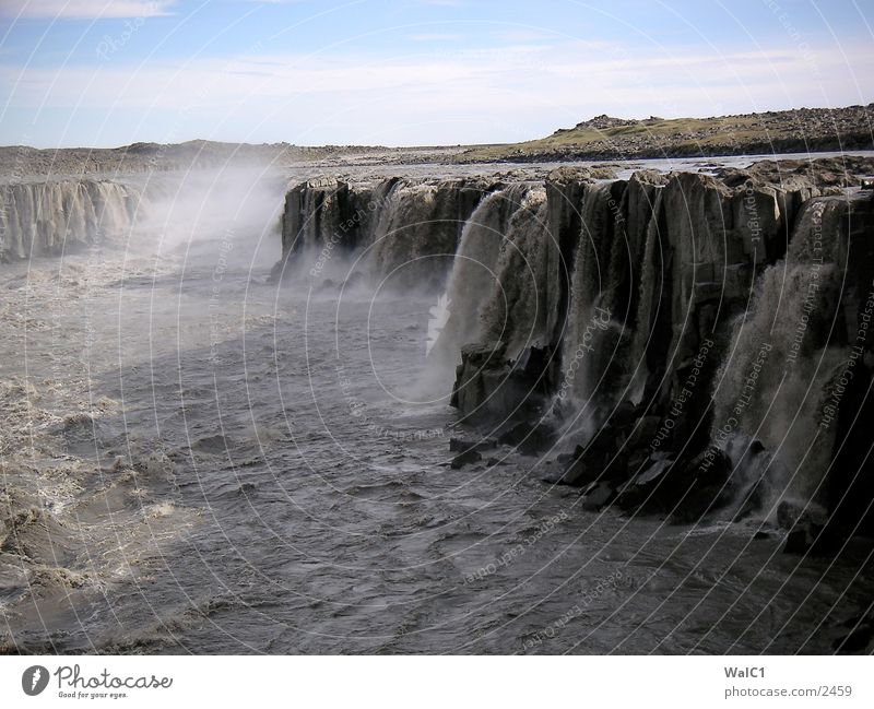 Water en masse 01 Iceland Environmental protection National Park Untouched Europe Waterfall Selfoss Nature Power Energy industry