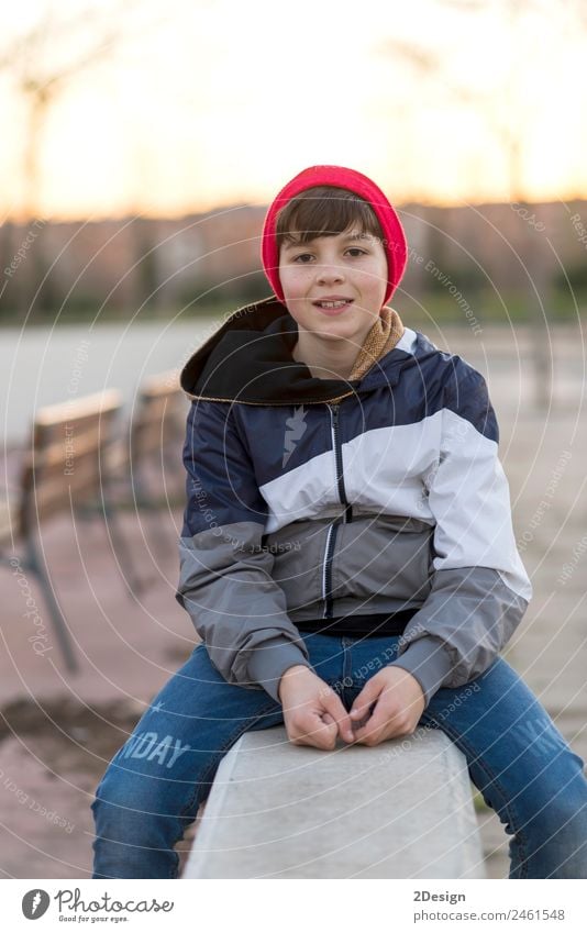 Young teenager portrait wearing a red hat Lifestyle Style Happy Face Academic studies Human being Masculine Boy (child) Man Adults Youth (Young adults) 1