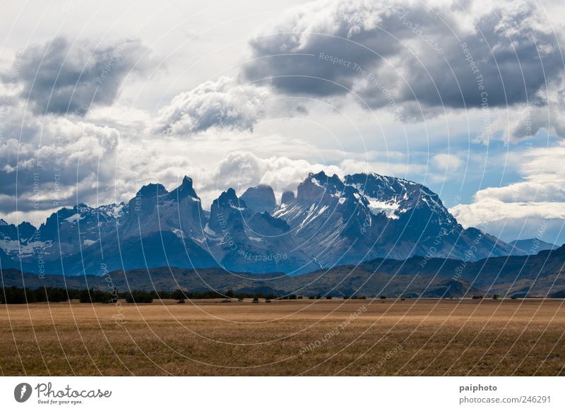 Cloudy Cuernos del Paine Vacation & Travel Tourism Mountain Climbing Mountaineering Environment Nature Landscape Elements Clouds Storm clouds Summer Wind Gale