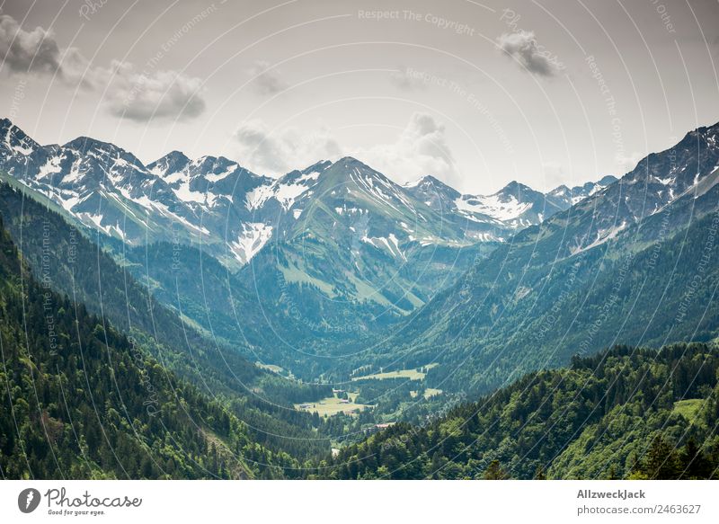 Mountain panorama in South Tyrol Germany Deserted Day Clouds Panorama (View) Alps Peak Snowcapped peak Hill Speed Landscape Nature Idyll Vacation & Travel