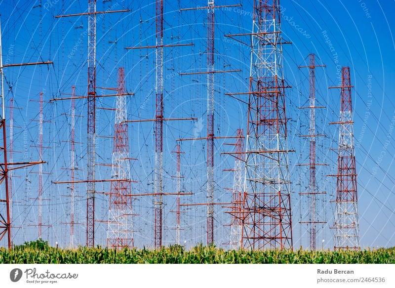 High Voltage Power Tower Electricity Post voltage Height transmission Energy Line Industry Pylon Technology Sky Structures and shapes Wire Supply Steel Metal