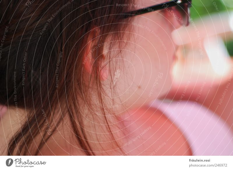 enjoy the summer. Hair and hairstyles Summer Feminine Head Ear 1 Human being Sunglasses Hot Contentment Serene Calm Humidity gümmel´n Relaxation Colour photo