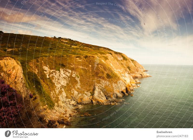 The most beautiful. #2 Environment Nature Landscape Water Sky Clouds Summer Beautiful weather Grass Bushes Meadow Hill Rock Coast Beach Bay Ocean Wild Serene