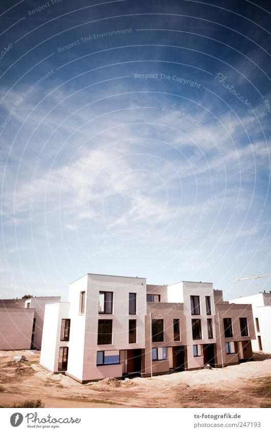 Suburbs of Tibet? Sky Clouds Beautiful weather Bremen Town Outskirts Deserted House (Residential Structure) Ruin Manmade structures Building Architecture