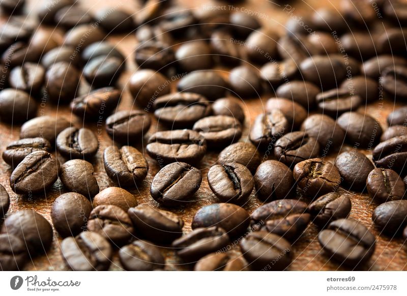 Roasted coffee beans background Food Grain Organic produce Vegetarian diet Diet Beverage Hot drink Coffee Latte macchiato Espresso Natural Brown Caffeine