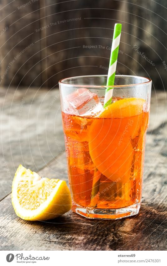 Aperol spritz cocktail Beverage Cold drink Alcoholic drinks Longdrink Cocktail Glass Fresh Good Juicy Sweet aperol Spritzer Orange Summer Refreshment Fruit