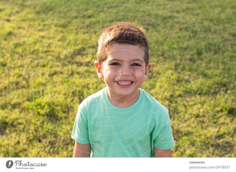 Closeup portrait of adorable sweet child on summer field Lifestyle Joy Happy Beautiful Face Summer Sun Garden Child Human being Baby Toddler Boy (child) Man