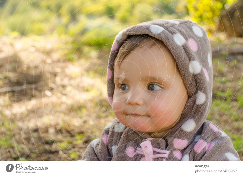 Portrait of a beautiful baby Beautiful Face Human being Feminine Baby Girl Infancy 1 0 - 12 months Coat Natural cold eyes Horizontal people pretty Colour photo