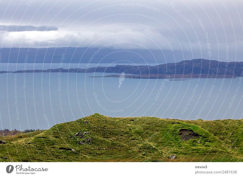 View from Old Man of Storr Landscape Authentic Exceptional Above Beautiful Wild Green Coast Isle of Skye Island Land Feature Ocean Bay Western islands Mainland