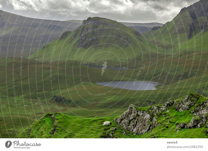 The Quiraing on the Isle of Skye in Scotland Landscape Grass Foliage plant Meadow Lake Discover Relaxation Vacation & Travel Hiking Green Spring fever