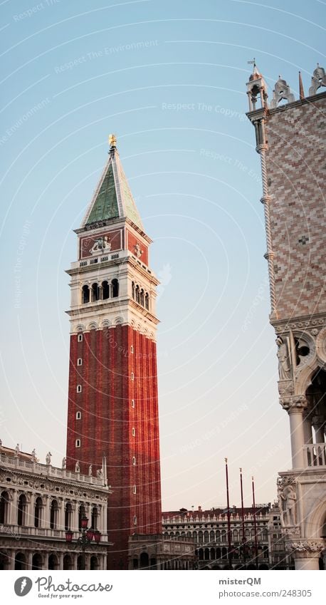 Markustower in XXL. Art Work of art Port City Luxury Campanile San Marco Venice Italy Italian Vacation & Travel Vacation mood Vacation photo