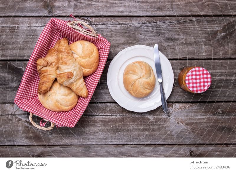 breakfast Food Croissant Jam Breakfast Buffet Brunch Picnic Plate Summer Select Simple Fresh Hospitality Table Wooden board Weathered Alpine pasture Rustic Alps