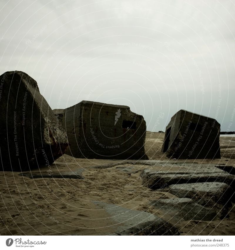 DENMARK - XXXIV Environment Nature Landscape Sand Sky Clouds Horizon Bad weather Coast Deserted Ruin Manmade structures Building Wall (barrier) Wall (building)