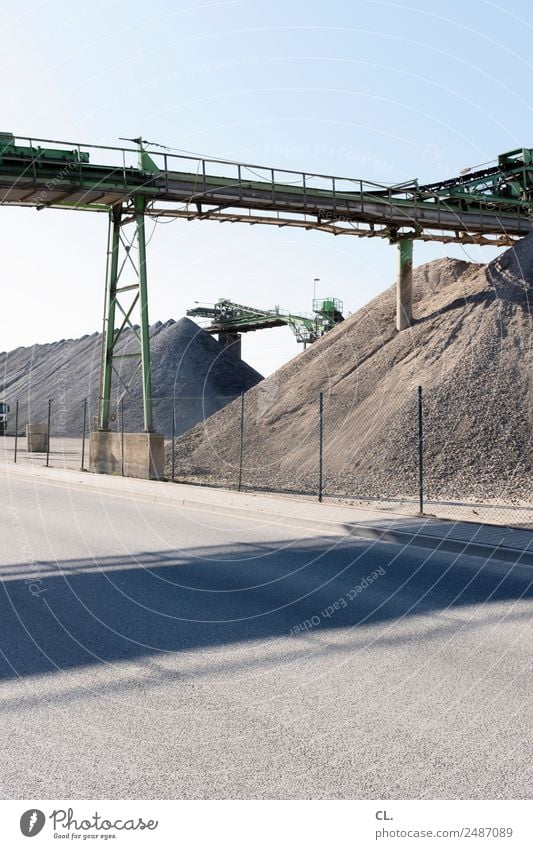 industrial area, düsseldorf Work and employment Profession Workplace Construction site Economy Industry SME Company Sky Cloudless sky Beautiful weather