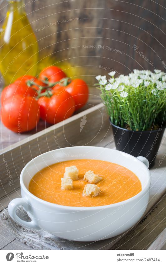 Pumpkin soup in white bowl and ingredients on wooden table Food Healthy Eating Food photograph Dish Vegetable Soup Stew Nutrition Organic produce