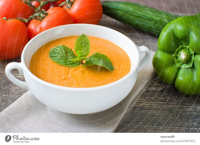 Pumpkin soup in white bowl and ingredients on wooden table Food Healthy Eating Dish Food photograph Vegetable Soup Stew Nutrition Organic produce