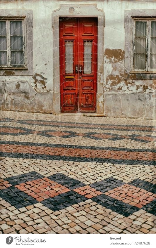 red door, lagos-algarve Vacation & Travel Tourism Trip House (Residential Structure) Art Architecture Village Small Town Building Facade Door Street Old