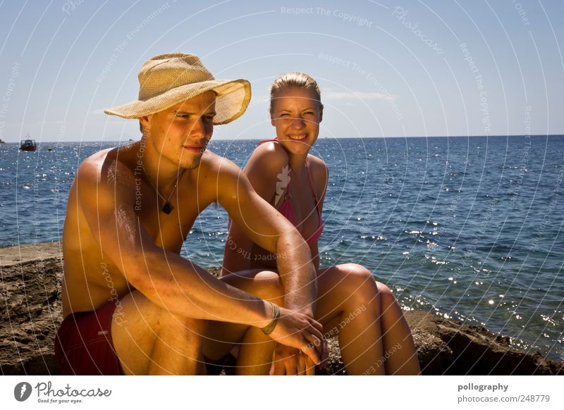 Summer, Sun, Sunshine Vacation & Travel Trip Summer vacation Sunbathing Ocean Island Human being Masculine Young woman Youth (Young adults) Young man Couple 2