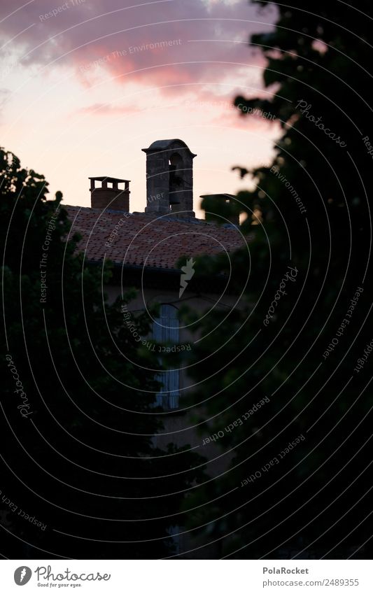 #A# Evening pink Climate Beautiful weather Kitsch Pink Sky Heaven Skyward Romance France Provence Colour photo Multicoloured Exterior shot Experimental Abstract