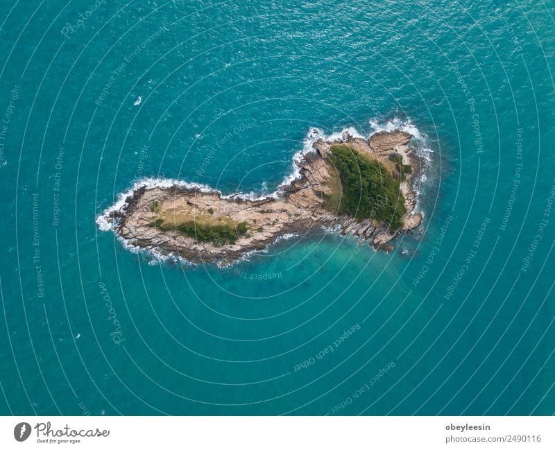 Aerial views of small island off Ko Samet, Thailand Beautiful Vacation & Travel Tourism Ocean Island Wallpaper Landscape Rock Coast Aircraft Stone Natural Above