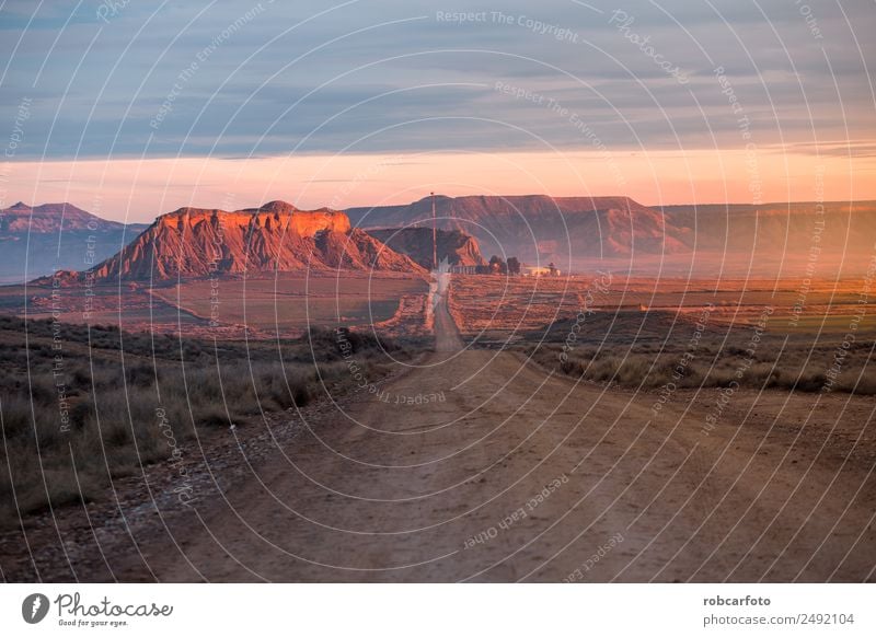 Desert landscape of the Bardenas Real in Navarra Spain Beautiful Mountain Nature Landscape Sand Drought Park Hill Rock Natural bardenas reales desert