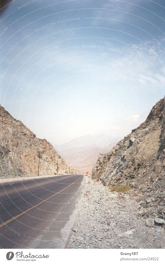 Infinite vastness... Advertising executive Poster Panorama (View) Vacation & Travel Highway Direction Street Desert Line Stone Sky advertising material