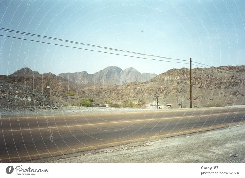 Desert Route Route 66 Advertising executive Poster Panorama (View) Vacation & Travel Transport Americas Street Line Highway Sun advertising material