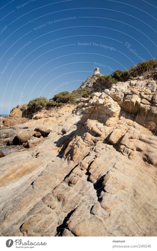 nuraghe Landscape Elements Cloudless sky Hill Rock Sardinia Manmade structures Tourist Attraction Nuraghs Authentic Wanderlust Perspective Vacation & Travel