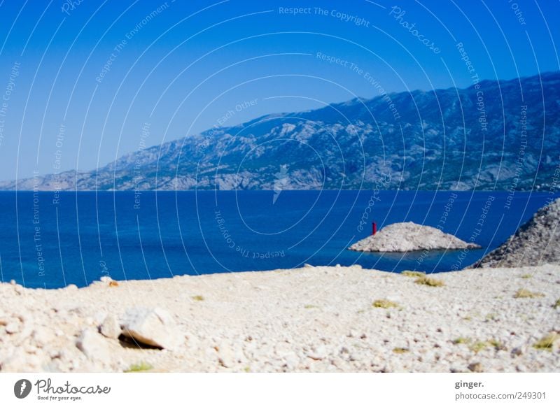 Dovidenja Hrvatska Vacation & Travel Tourism Summer Summer vacation Beach Ocean Island Waves Mountain Blue Beige Lighthouse Velebit Mountains Croatia Sparse