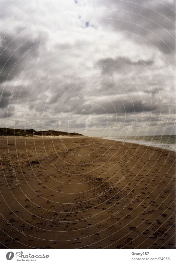 Endless Sylt Beach Clouds Advertising executive Poster Panorama (View) Vacation & Travel Autumn Nature Sky Sand Weather advertising material