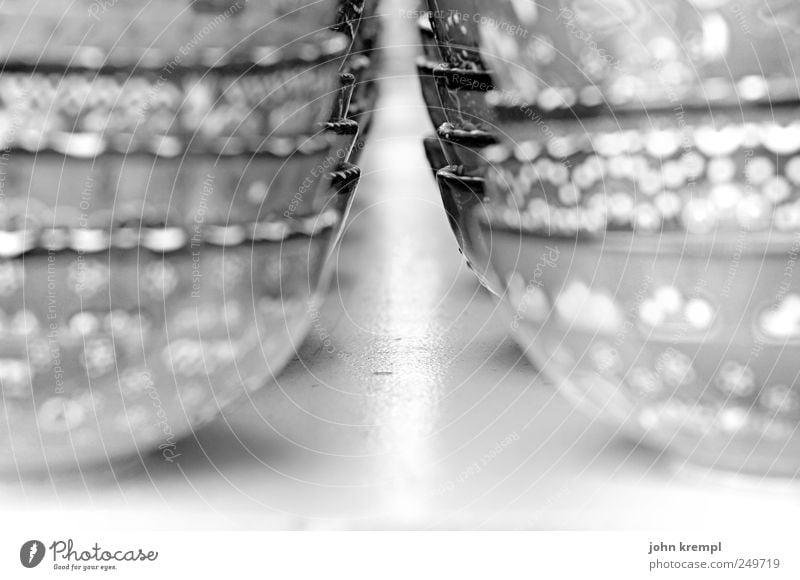 through this hollow alley Bowl Stack Pottery Black & white photo Shallow depth of field Section of image Partially visible Detail Close-up Many