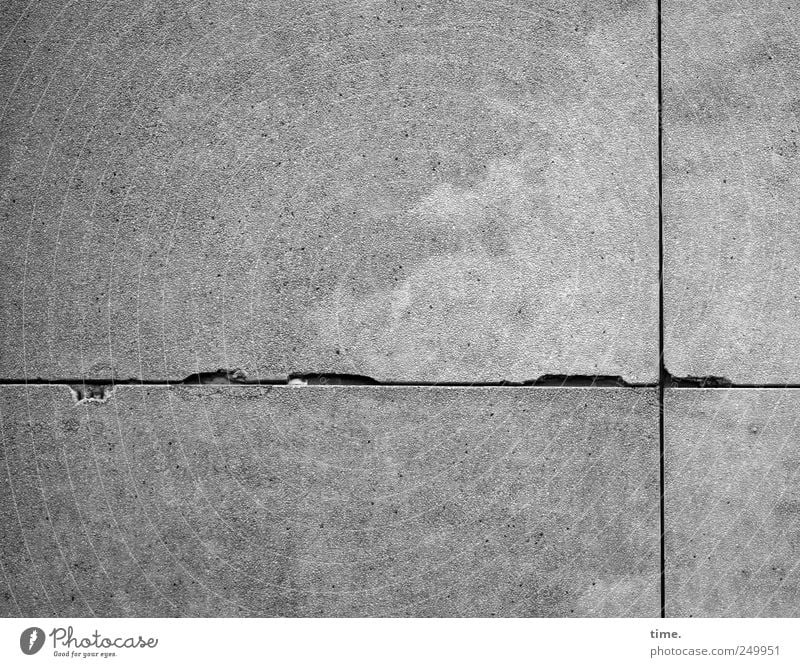 Coastal fog with bricklayer solder Back High-rise Wall (barrier) Wall (building) Facade Concrete Old Gray Abrasion Breakage Crack & Rip & Tear Patch Speckled