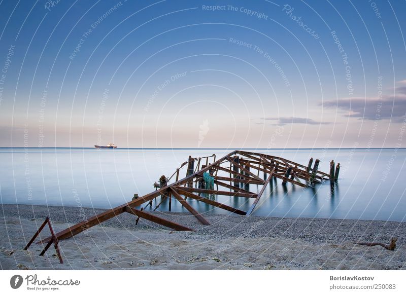 0002 Environment Landscape Air Water Sky Cloudless sky Clouds Horizon Summer Wind Coast Beach Ocean Moody Dream Sadness Bulgaria Colour photo Exterior shot